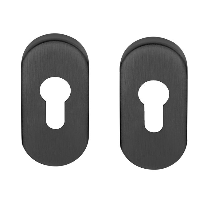 Formani Pair of cylinder plates Basics LBY32 NM - oval - Matte black