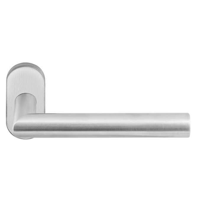 Formani Poignées de porte ovales Formani Basics LB2-19 IN - acier inoxydable mat
