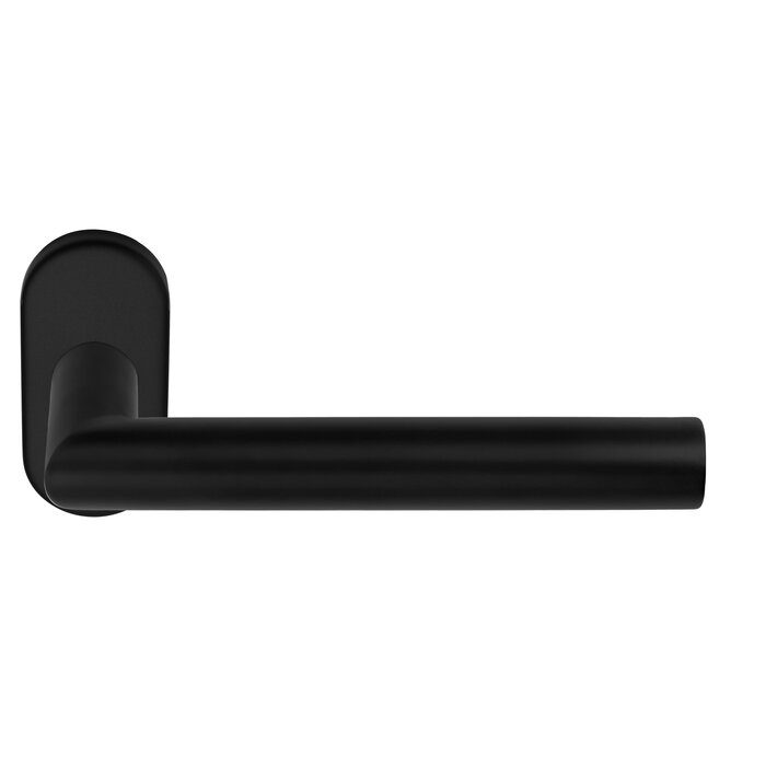 Formani Oval matte black Formani door handles Basics LB2-19 MN
