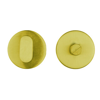 HDD Toilet set round shape matt Gold without red/white