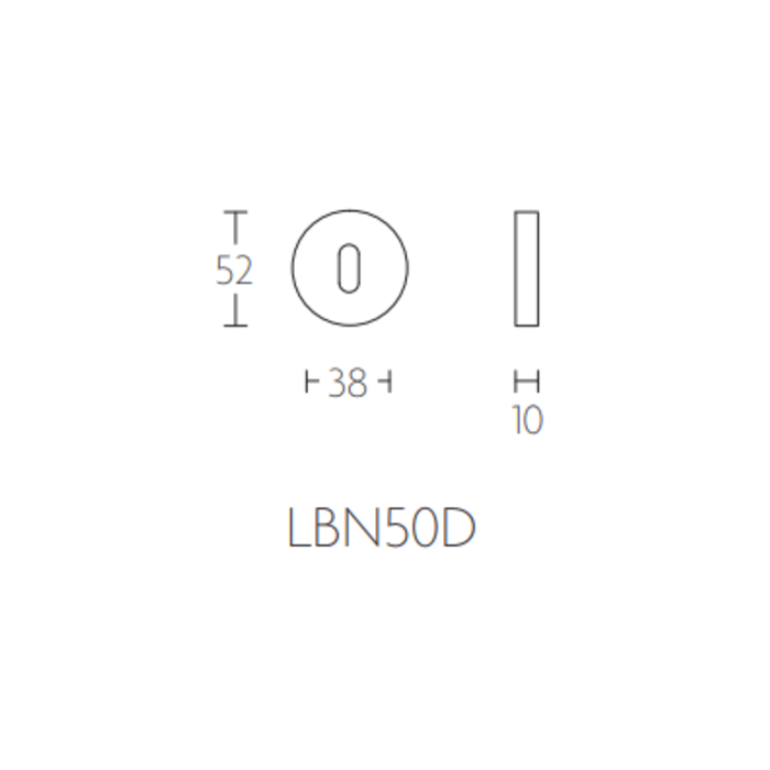 Formani Paar Schlüsselplatten Basics LBN50D NM – Mattschwarz