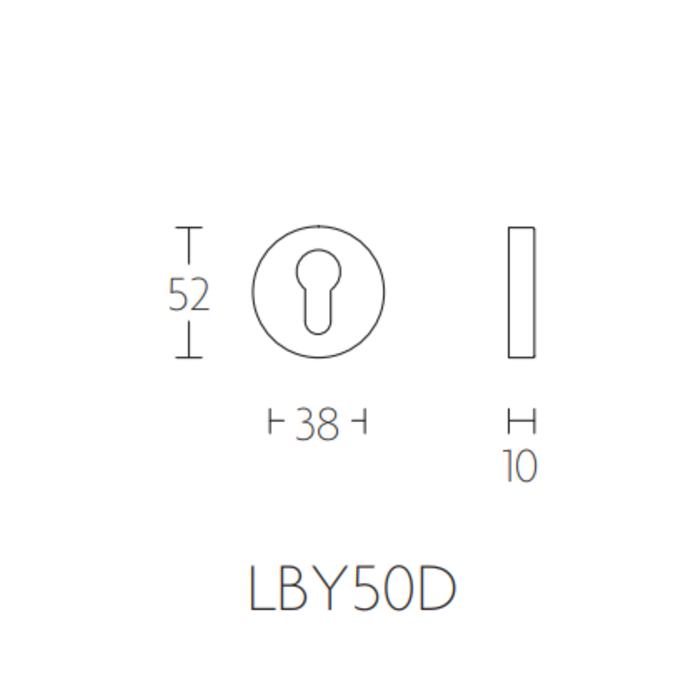 Formani Paar Zylinderplatten Basics LBY50D IM – Gold PVD