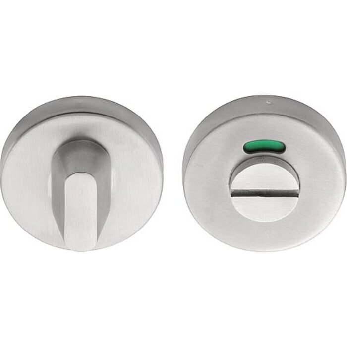 Formani Round toilet set LBWC50D IN - matt stainless steel - with green/red indicator