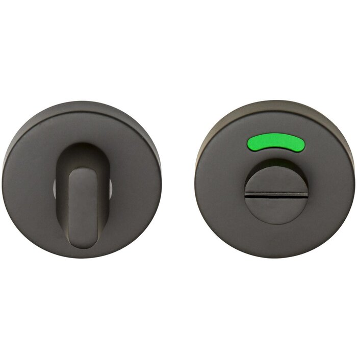 Formani Rond toiletgarnituur LBWC50D NM - mat zwart - met groen/ rood indicator