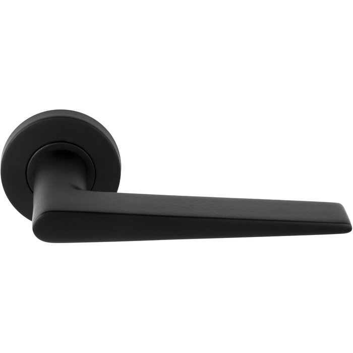 Formani Door handles Basics LB21H NM - matt black - round rosette