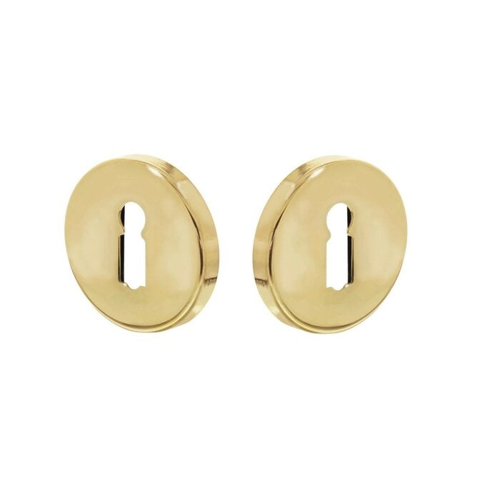 Intersteel Paire de Rosaces Intersteel trou de serrure ronde dissimulée en laiton laqué