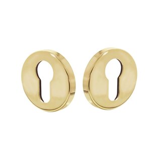 Intersteel Intersteel Rosettes profile cylinder hole round concealed brass lacquered