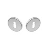 Intersteel Key plates with keyhole round flat concealed 53x5mm brushed stainless steel