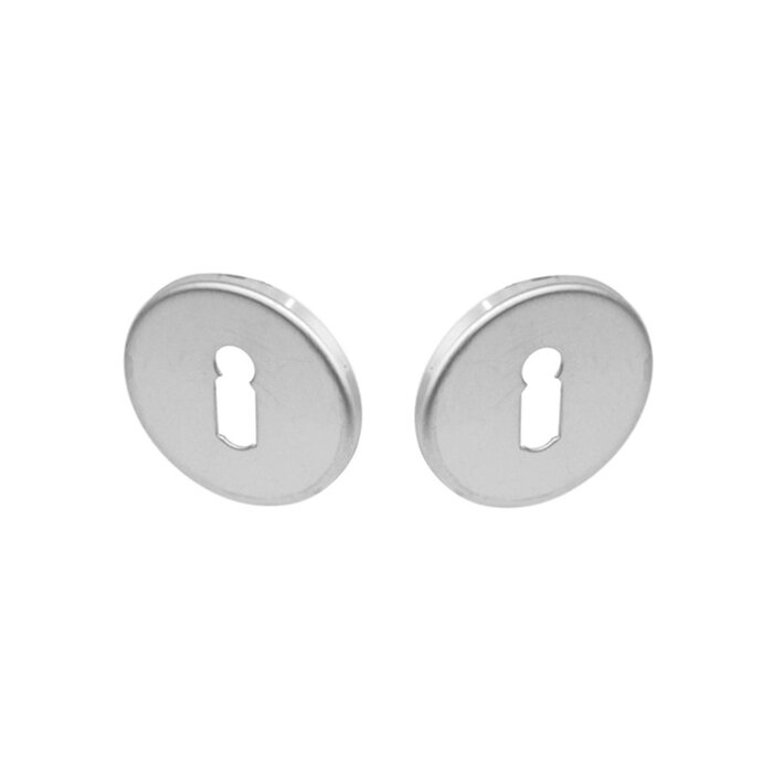 Intersteel Paar Intersteel sleutelplaatjes rond plat verdekt 53x5mm - RVS geborsteld