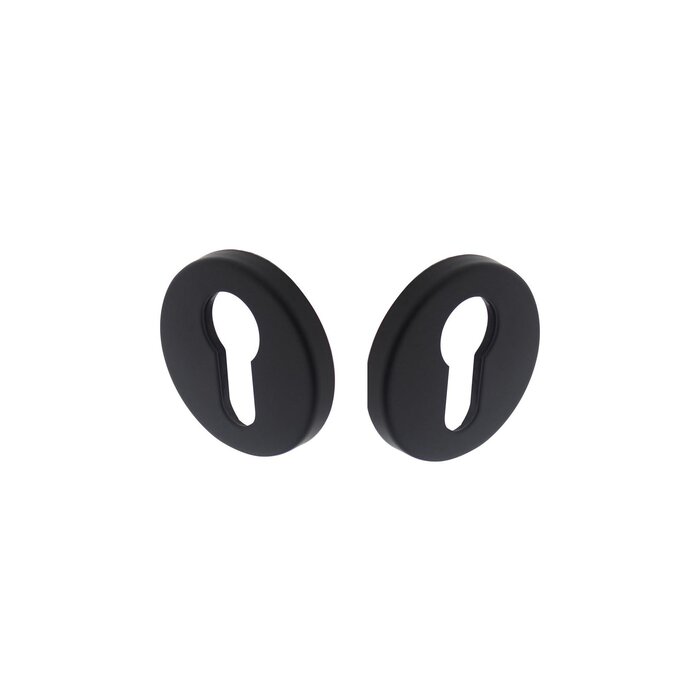 Intersteel Pair of Intersteel Rosettes with round cylinder hole covered - matt black