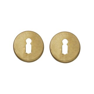 Intersteel Intersteel rosettes with keyhole tumbled around brass