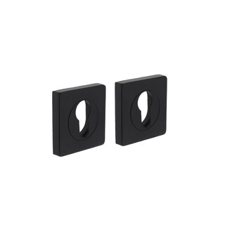 Intersteel Intersteel Profile cylinder plates with cams square 55x55x10mm matt black