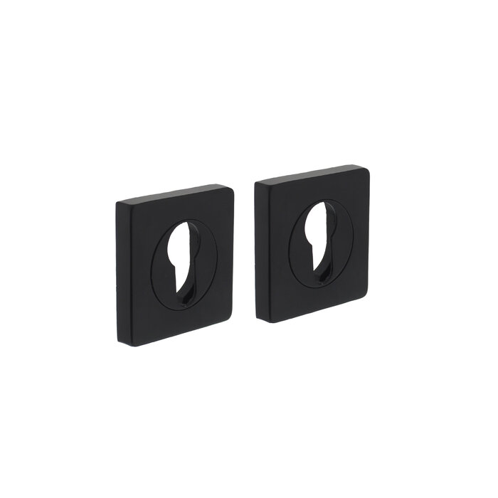 Intersteel Paire de plaques cylindriques Intersteel Profile à cames carrées 55x55x10mm noir mat