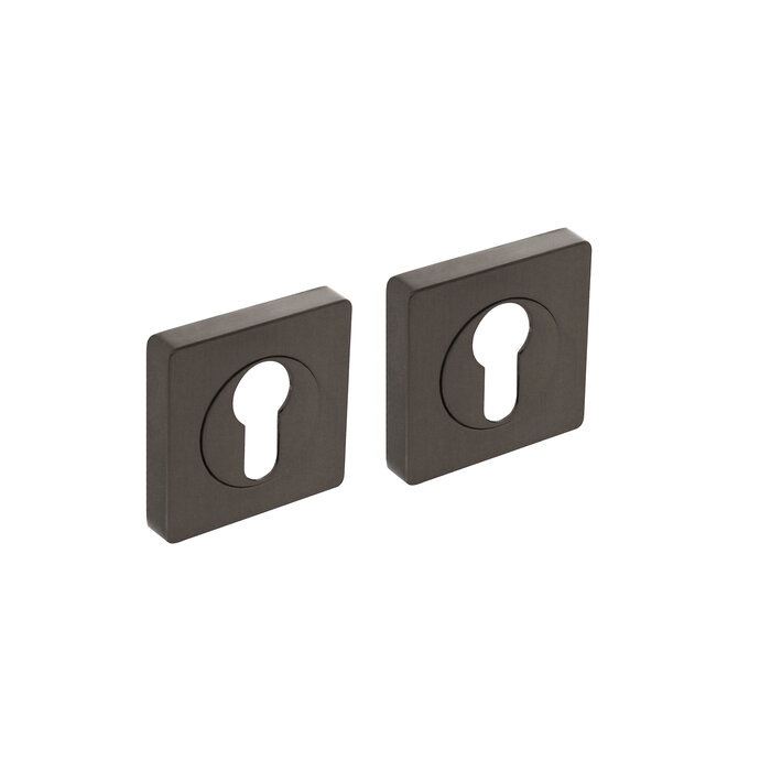 Intersteel Pair of Intersteel Rosettes with cylinder hole square 55x55x10mm - Anthracite gray
