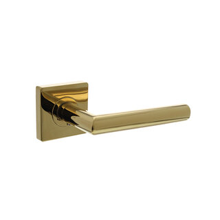 Intersteel Door handle Bastian on square rosette Brass titanium PVD