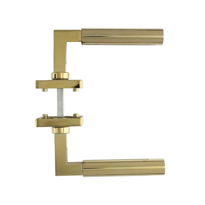 Intersteel Intersteel Door handle Bau-Stil on square rosette 55x55x10 mm brass titanium PVD