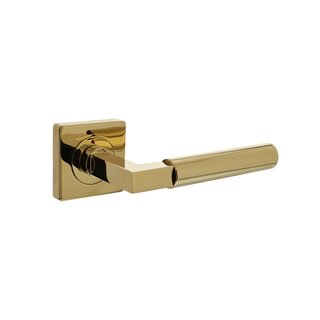 Intersteel Intersteel Bau-Stil door handle on square rosette - brass titanium PVD