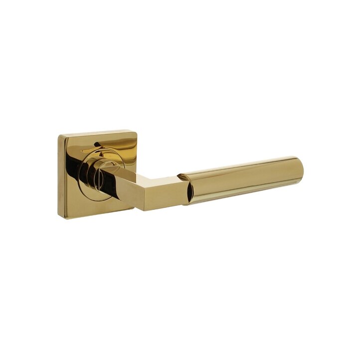 Intersteel Intersteel Door handle Bau-Stil on square rosette 55x55x10 mm brass titanium PVD