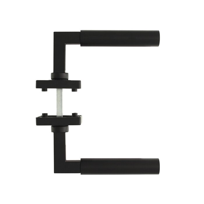 Intersteel Intersteel Poignée de porte Bau-Stil sur rosace carrée 55x55x10 mm noir mat