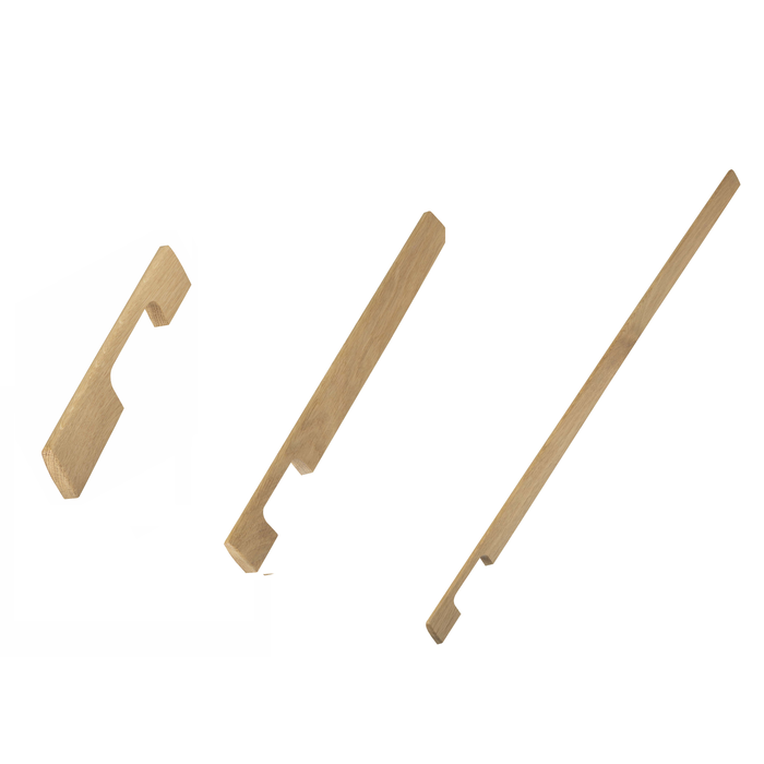 I.B.E. Unfinished wooden furniture handle DRIMO asymmetrical from IBE - natural oak