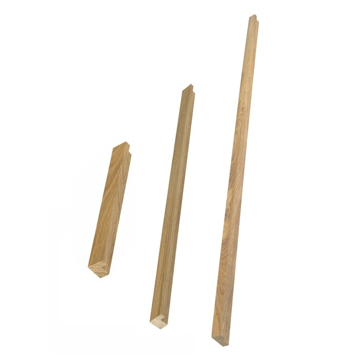 I.B.E. Unfinished wooden furniture handle L-PROFILE from IBE - natural oak