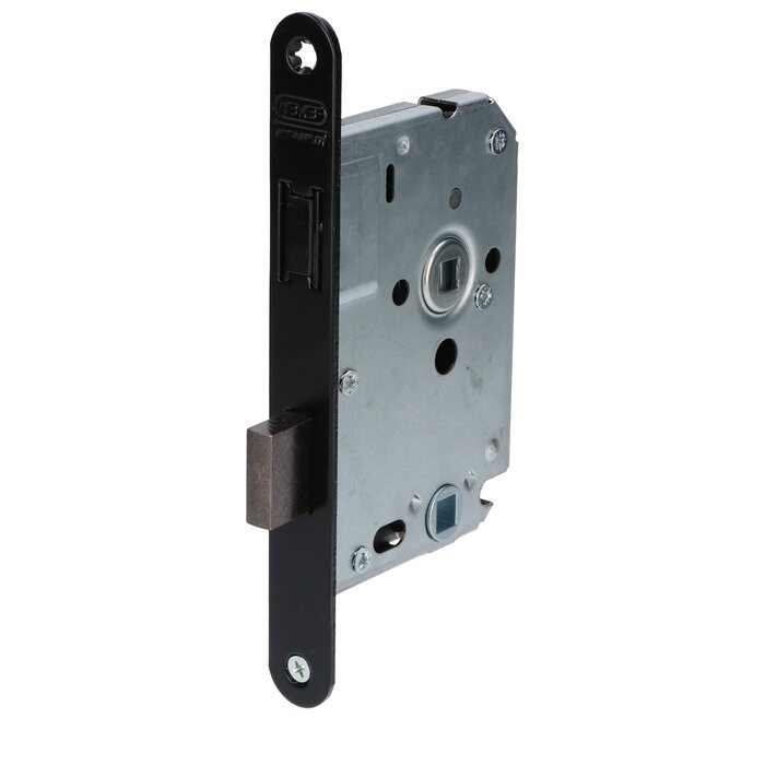 NEMEF Serrure magnétique pour porte de salle de bain NEMEF 1264/73-50 - noir mat - sans coupelle de fermeture