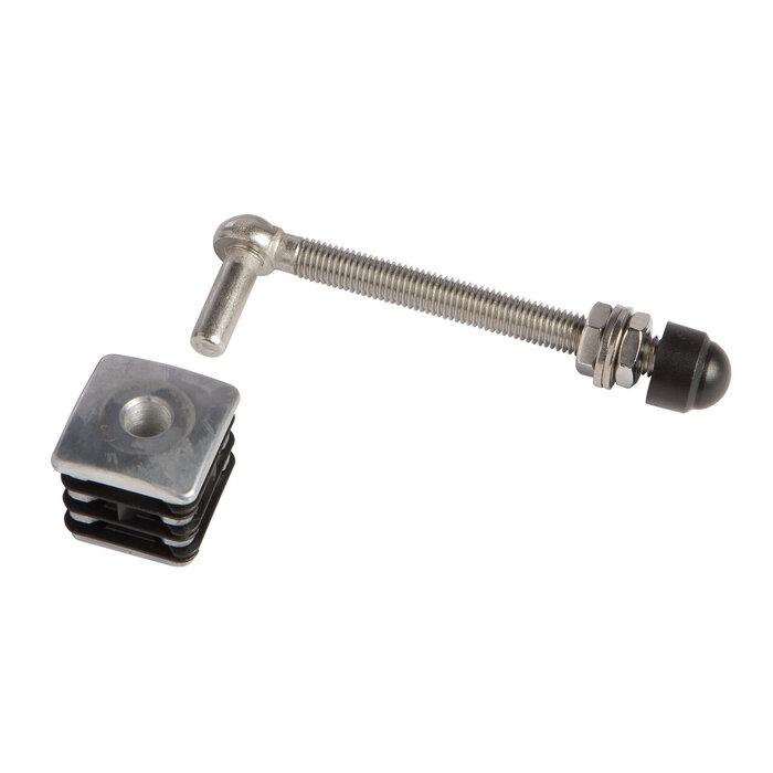 LOCINOX Locinox Scharnierset voor tuinpoort GBM12-DP40 met aluminium doppen - 2 stuks