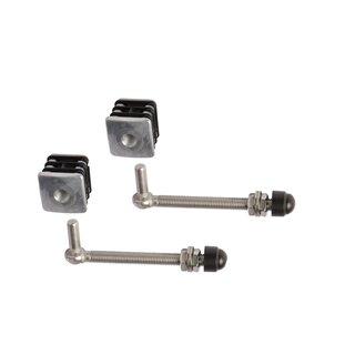 LOCINOX Jeu de charnières pour portail de jardin GBM12-DP40 avec capuchons en aluminium - 2 pièces
