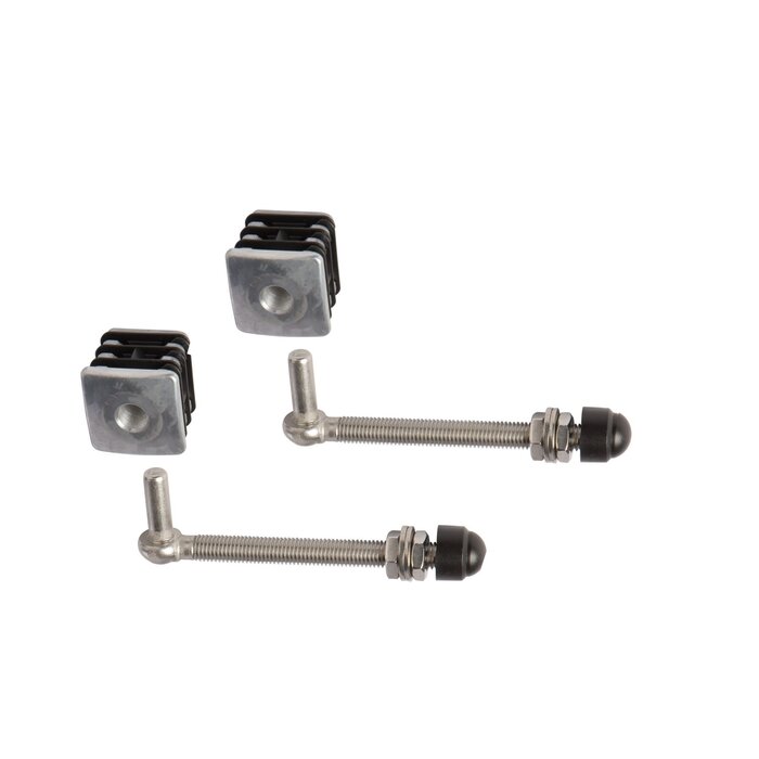 LOCINOX Locinox Jeu de charnières pour portail de jardin GBM12-DP40 avec capuchons en aluminium - 2 pièces