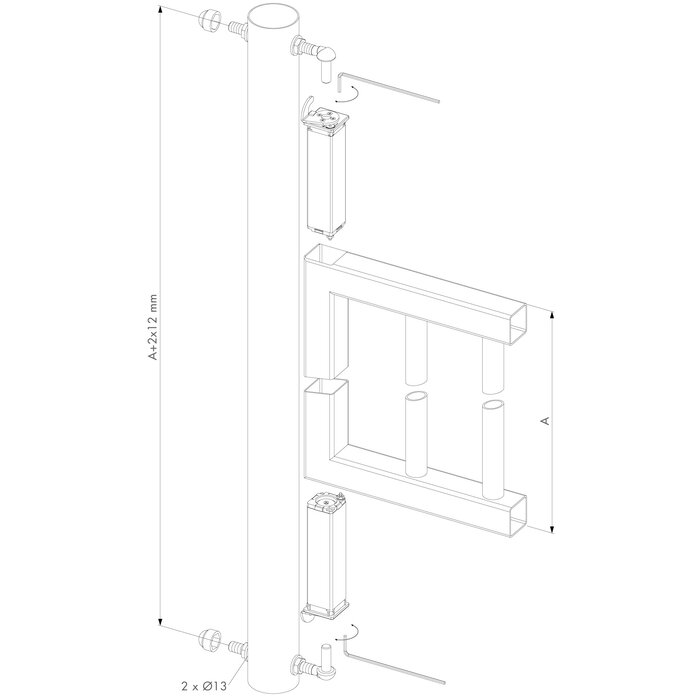 LOCINOX Locinox Federscharniere-Set für Gartentore – SWING40