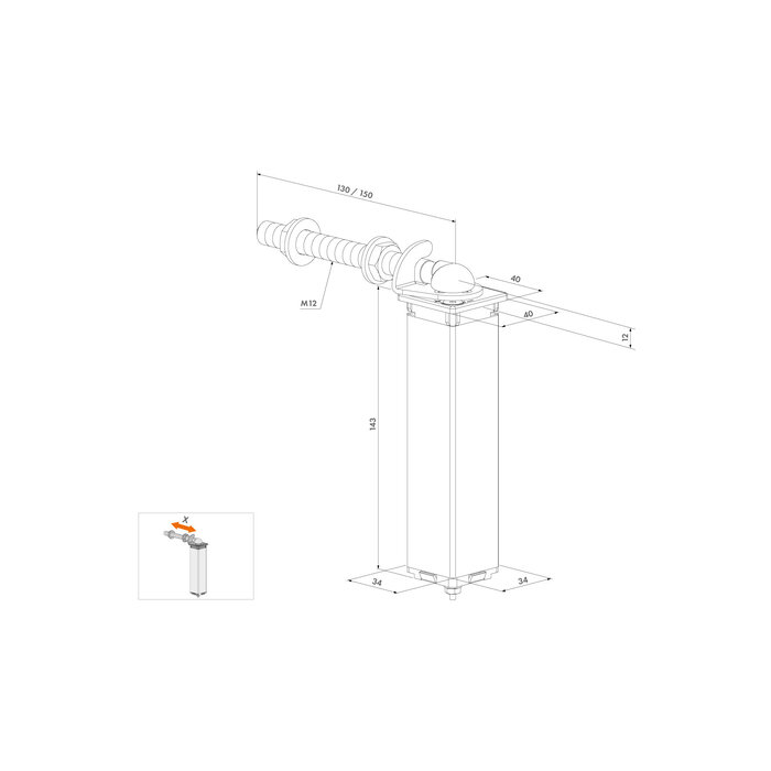 LOCINOX Locinox Jeu de charnières à ressort pour portails de jardin - SWING40