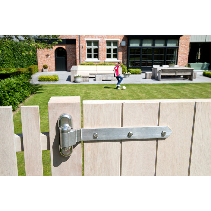 LOCINOX Charnière tridimensionnelle réglable Locinox noire 3DW-HDG - 180° - portails en bois - 2 pièces