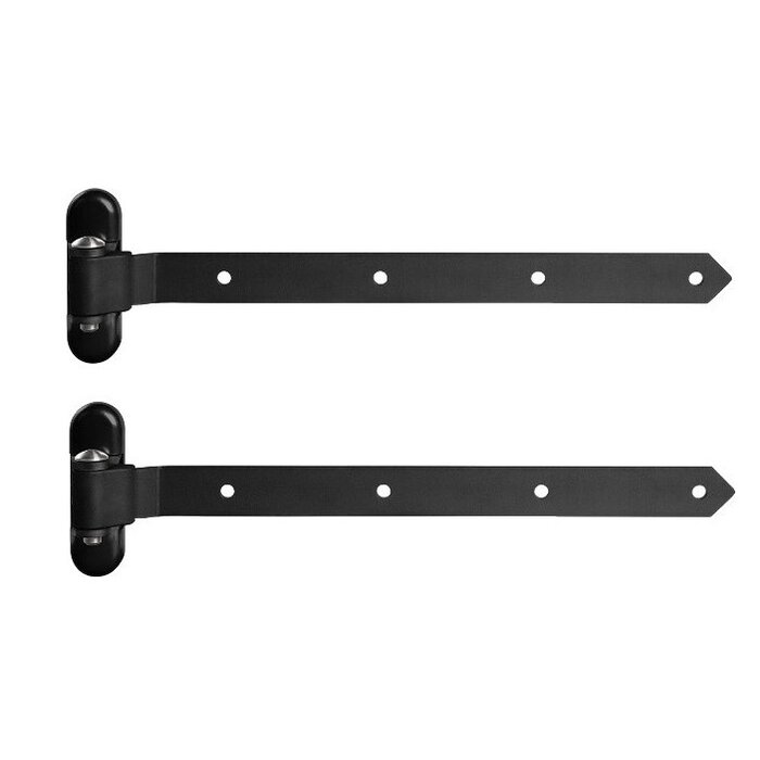 LOCINOX Zwart Locinox Regelbaar 3- dimensioneel scharnier 3DW-HDG - 180° - houten poorten - 2 stuks