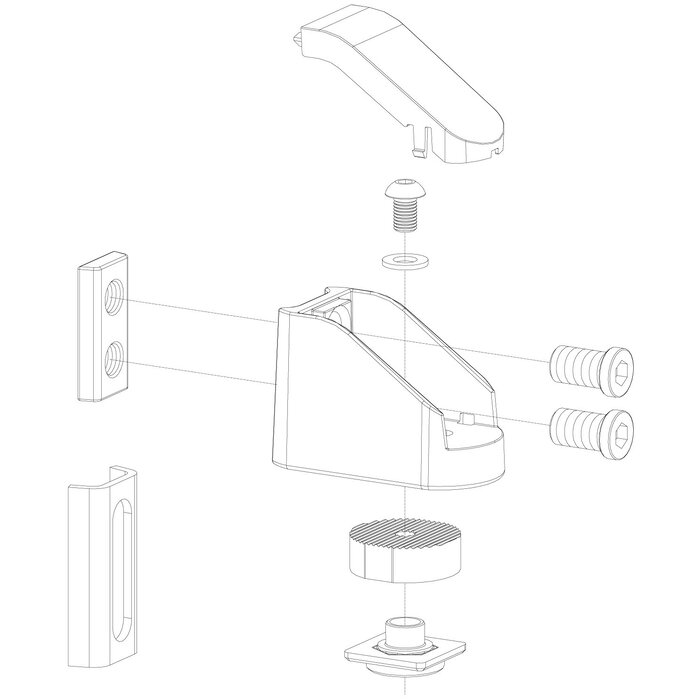 LOCINOX Locinox verstellbares 90°-Scharnier. LAGERSCHARNIER mit Lager – 2 Stück