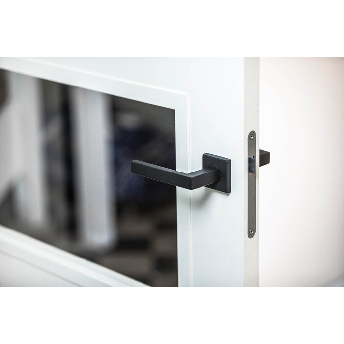 In-Door Zwarte deurklinken Marbella met structuurlak