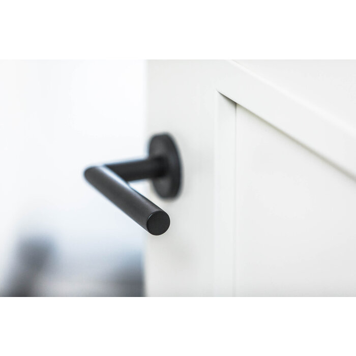 In-Door Schwarze Jersey-Türgriffe mit Strukturlack