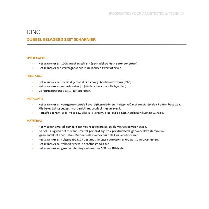 LOCINOX Locinox Charnière double roulement 180° - DINO - QF-2 pièces