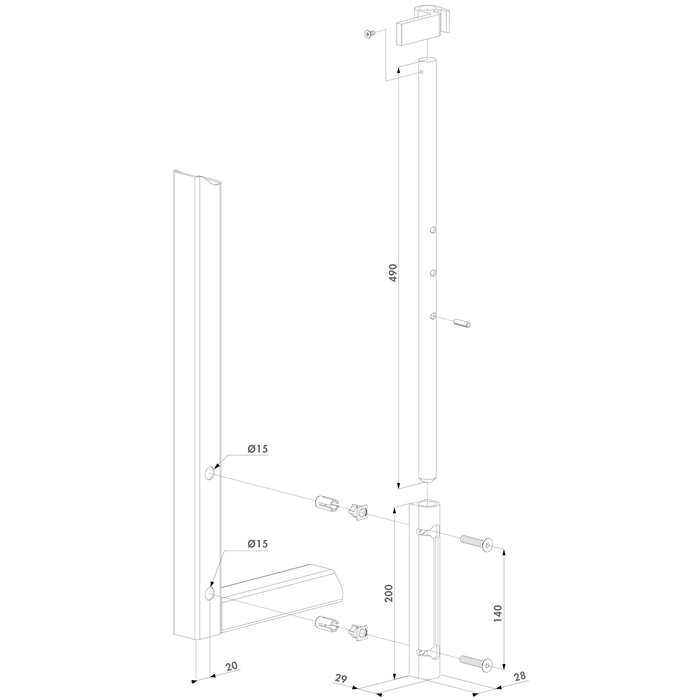 LOCINOX Boulon de terre Locinox VSF-K-QF1BL galvanisé avec montage Quick-Fix