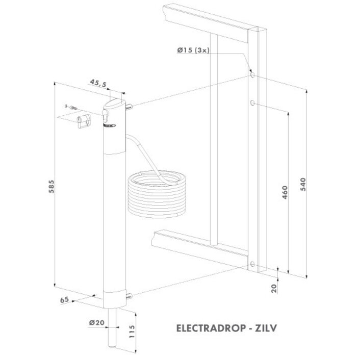 LOCINOX Motorischer Erdungsbolzen ELECTRADROP-R von Locinox mit Notbatterien