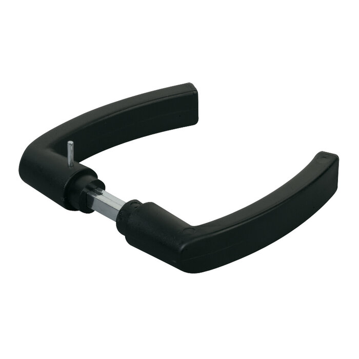 LOCINOX Paar zwarte deurkrukken 3006P in polyamide voor opbouwsloten