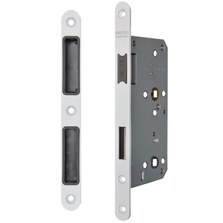 DKS Magnetic lock WC - 235x20mm - Axle size 78mm - Mandrel 55mm - White - with strike plate