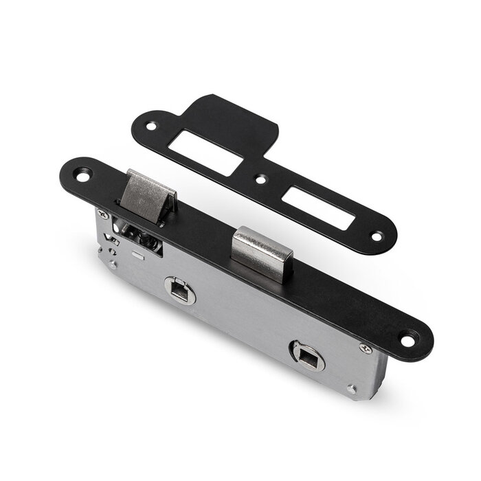 In-Door WC noir à serrure étroite - façade arrondie 20x174 mm - entraxe 35 mm - entraxe 63 mm