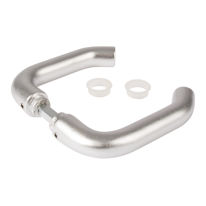 LOCINOX Paire de poignées de porte en aluminium anodisé 3006 DH pour serrures à mortaise avec axe 120 mm