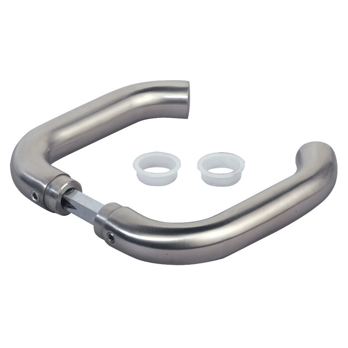 LOCINOX Pair of stainless steel door handles 3006 IH for Locinox mortise locks with pin 120 mm