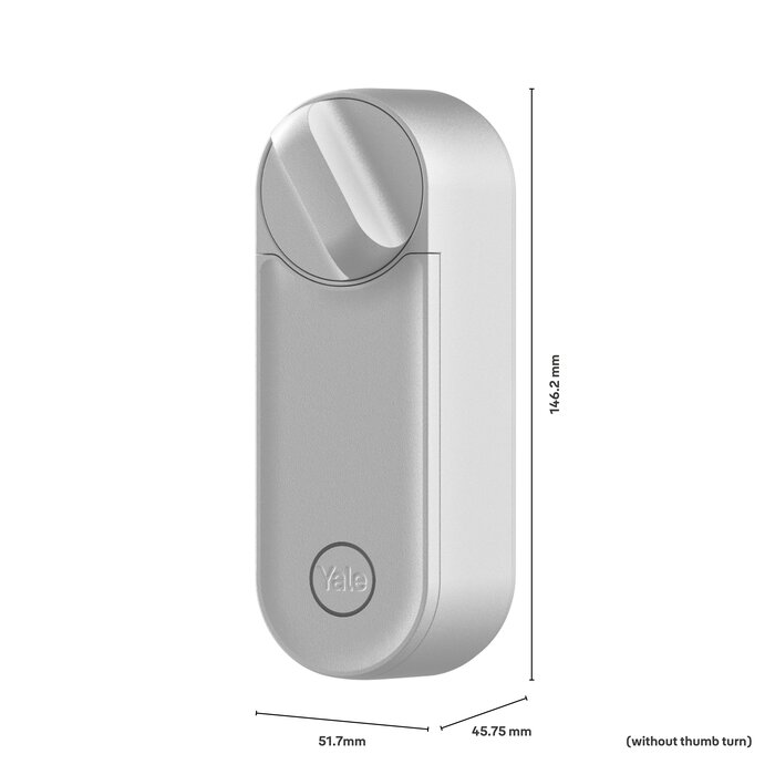 Assa Abloy Yale Linus® L2 intelligentes Türschloss silberfarben – mit integriertem Bluetooth und WLAN