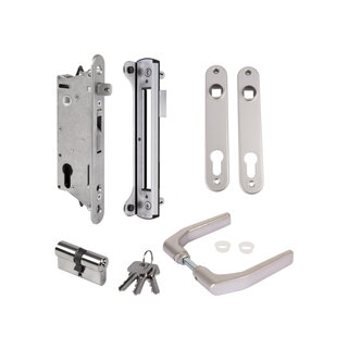 LOCINOX Complete package SIXTYSET-60U-JA for metal/aluminum/PVC garden gates