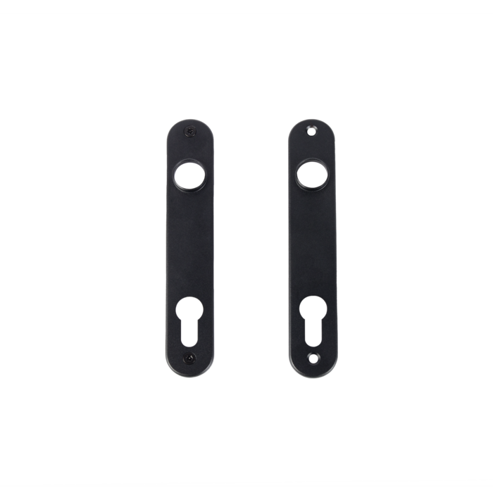 LOCINOX Paar Aluminium-Abdeckplatten 3025-HYB-4060-ALU für Locinox-Einsteckschlösser – durchgehend befestigt