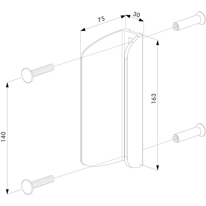 LOCINOX Counter box 3006PC for double swing gates