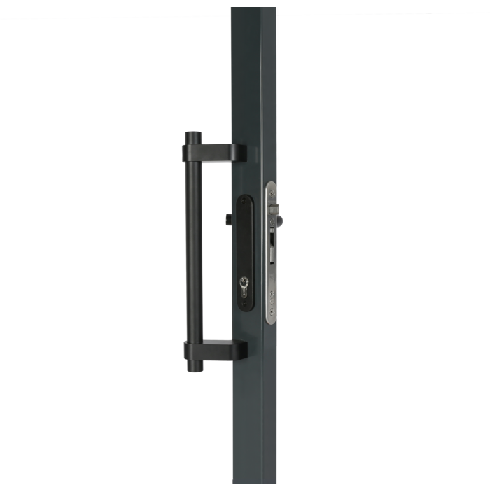 LOCINOX Poignée de porte simple Locinox noire BAR-A-300 - droite ou coudée