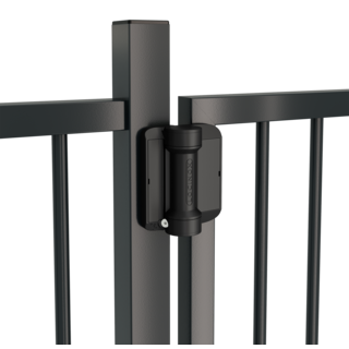 LOCINOX Paire de charnières à ressort 180° SERVAL avec contrôle d'effort - vis autoperceuses (2x)
